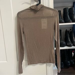 Zara sheer brown turtleneck
